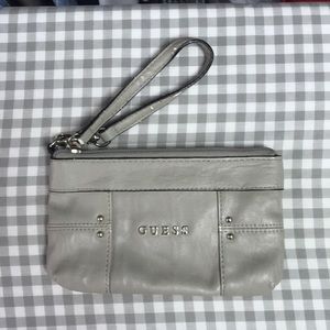GUESS creme wristlet